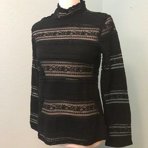 Endless Rose / Revolve Black Lace Top Sheer Panels